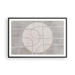 Plakát v černém rámu - Kruhově a přímo - 91x61 cm
