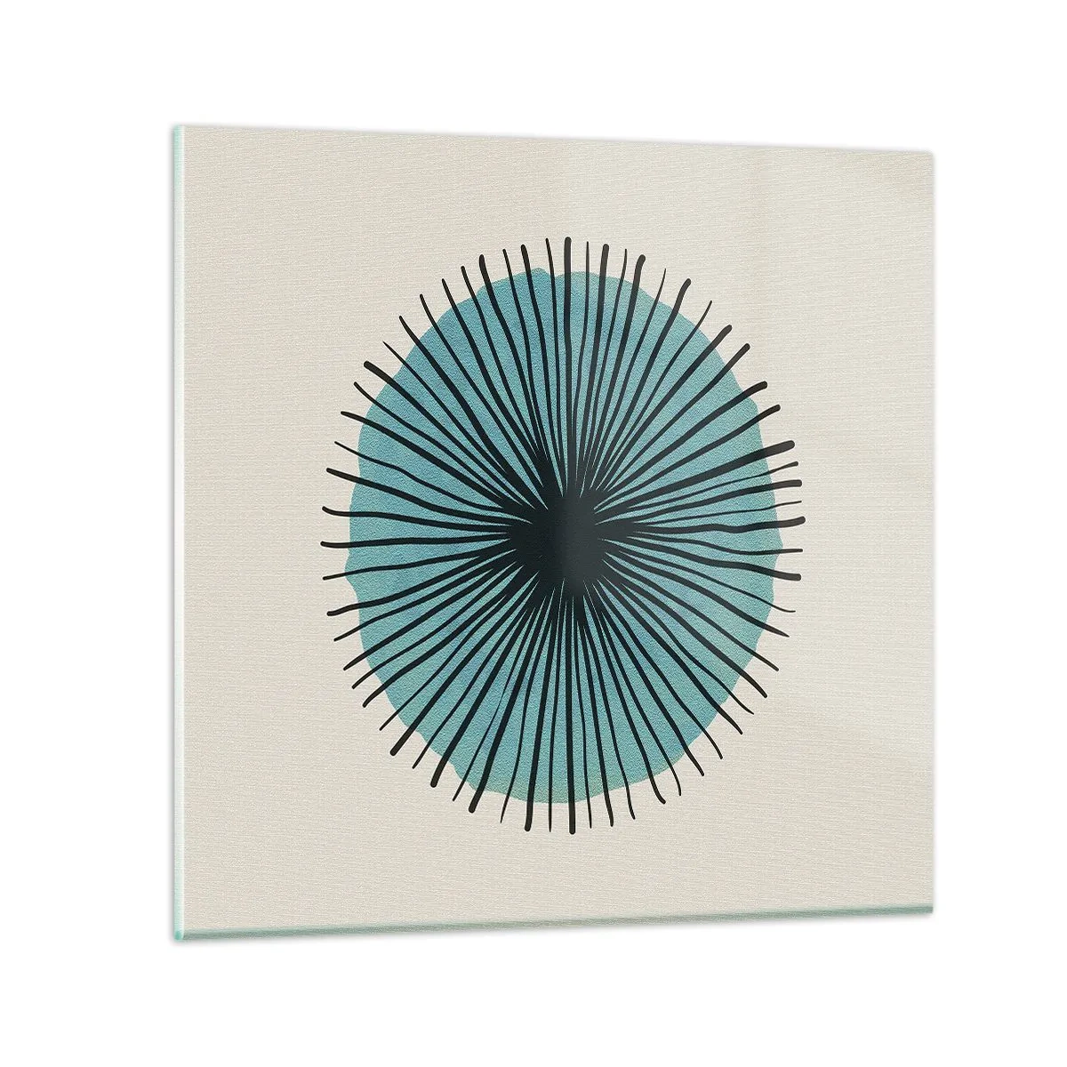 Obraz na skle - Zářící modrá - 60x60 cm