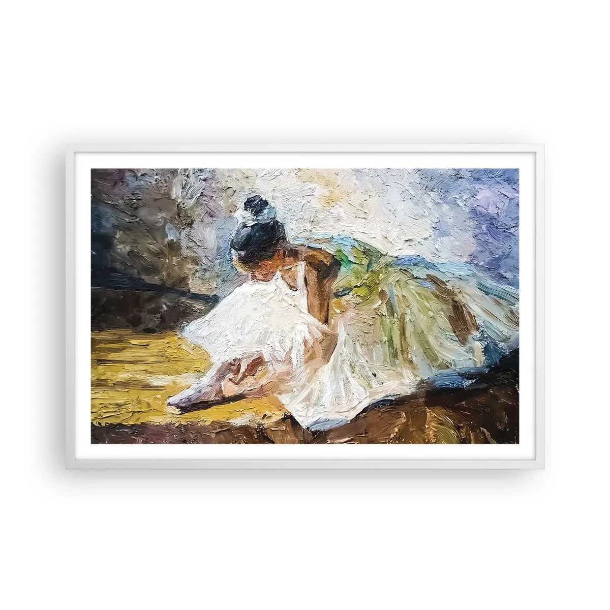 Plakát v bílém rámu - Z Degasova obrazu - 91x61 cm