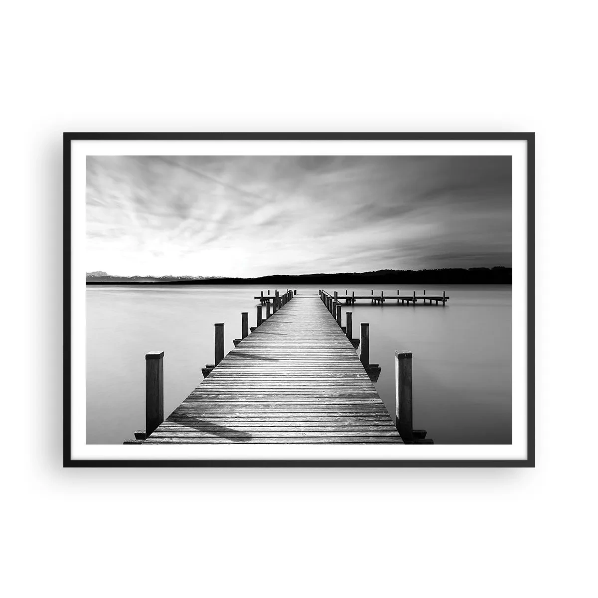 Plakát v černém rámu - U napajedla – klidu - 100x70 cm