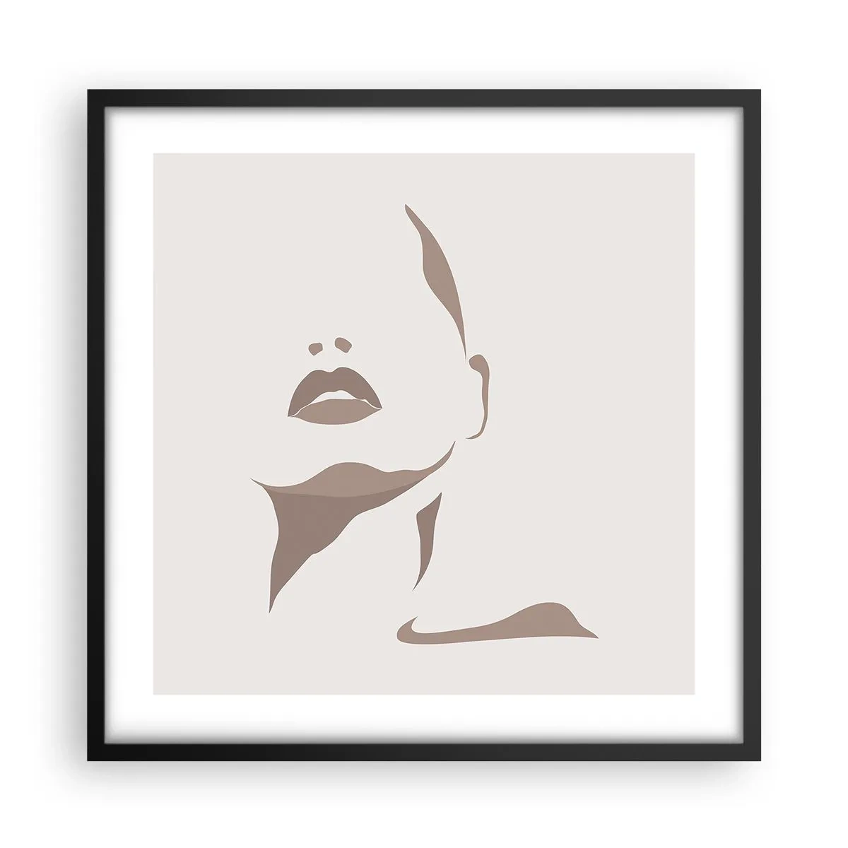 Plakát v černém rámu - Stvořená ze světla a stínu - 50x50 cm