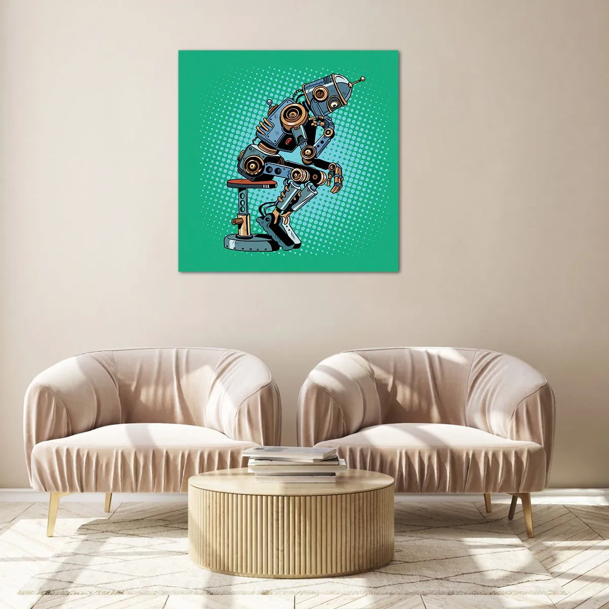 Obraz na skle - Nad podstatou bytí - 70x70 cm