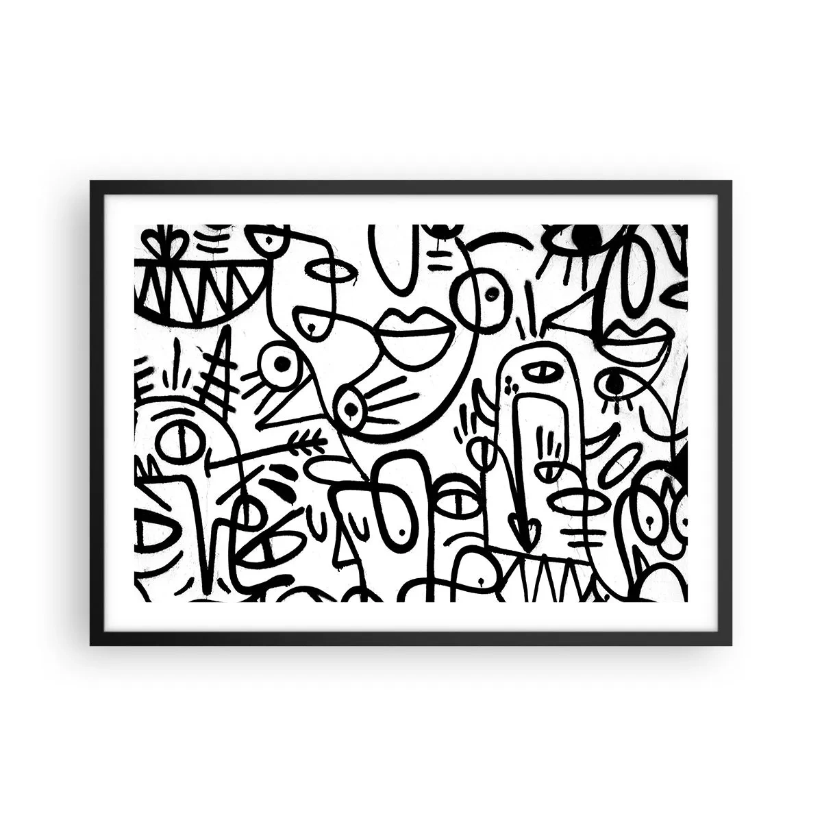 Plakát v černém rámu - Tváře a přeludy - 70x50 cm