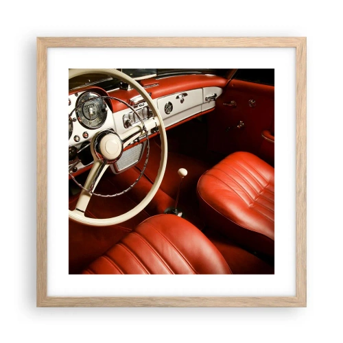 Plakát v rámu světlý dub - Luxus ve stylu vintage - 40x40 cm