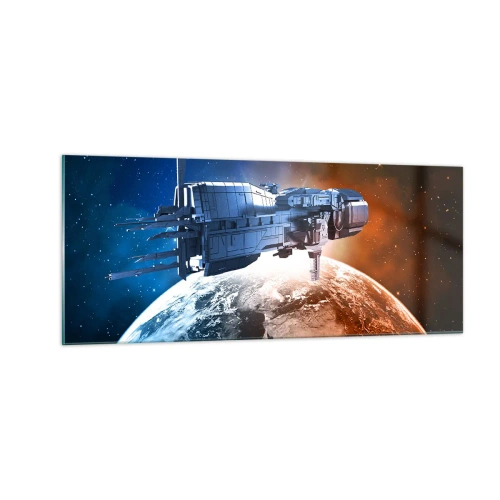 Obraz na skle - Pozorný pozorovatel - 100x40 cm