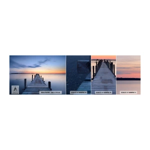 Fototapeta Vzorek Standard Eco - Klid příjemného soumraku - Krajina, Záliv, Dřevěný most - 100x30 cm
