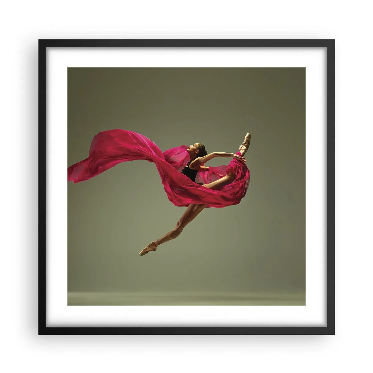 Plakát v černém rámu - Tančící plamen - 50x50 cm