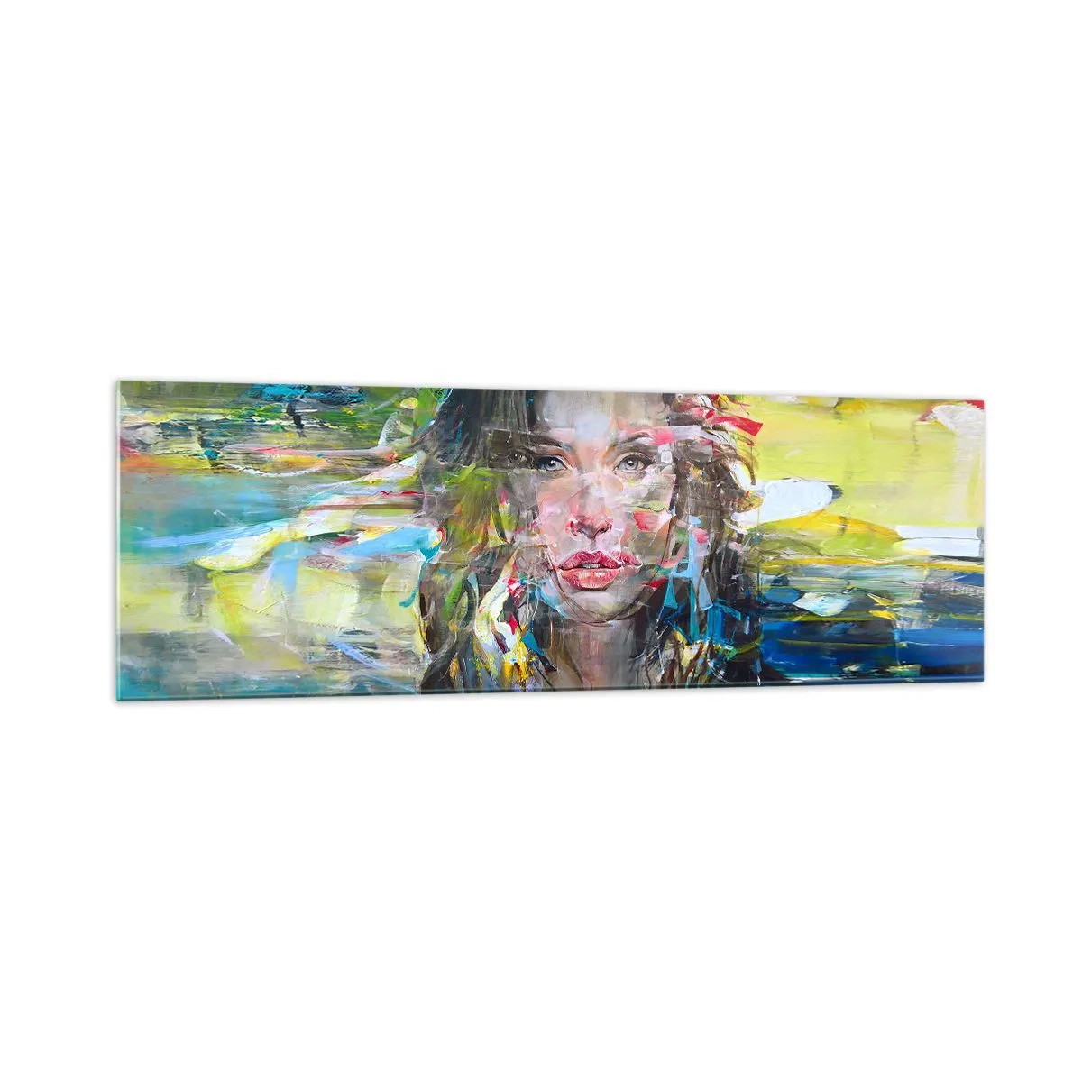 Obraz na skle - Za závojem vzduchu - 160x50 cm