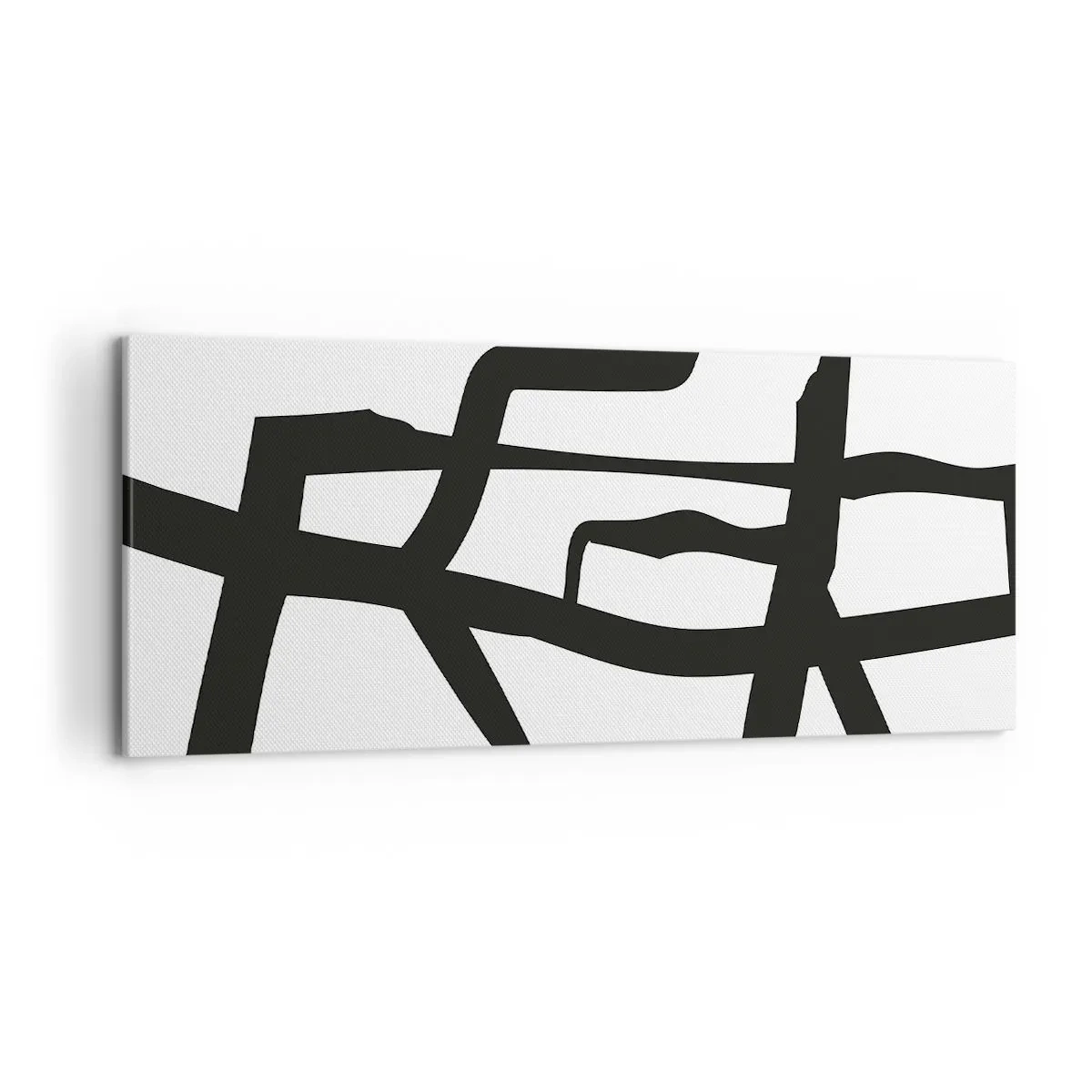 Obraz na plátně - Černobílá konstrukce - 100x40 cm