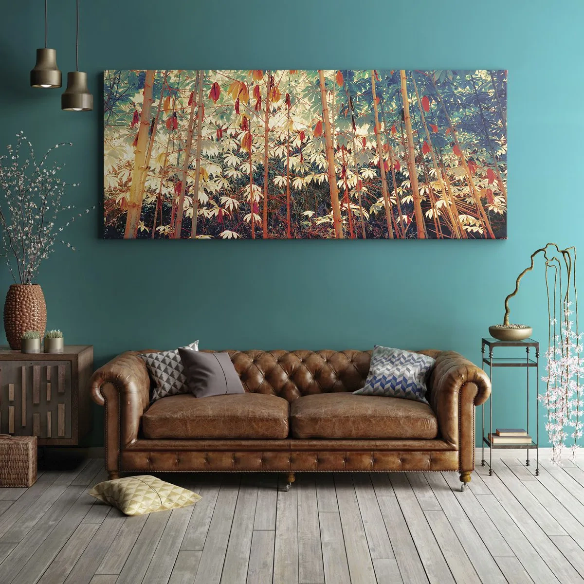 Obraz na plátně - Tajný život listů - 100x40 cm