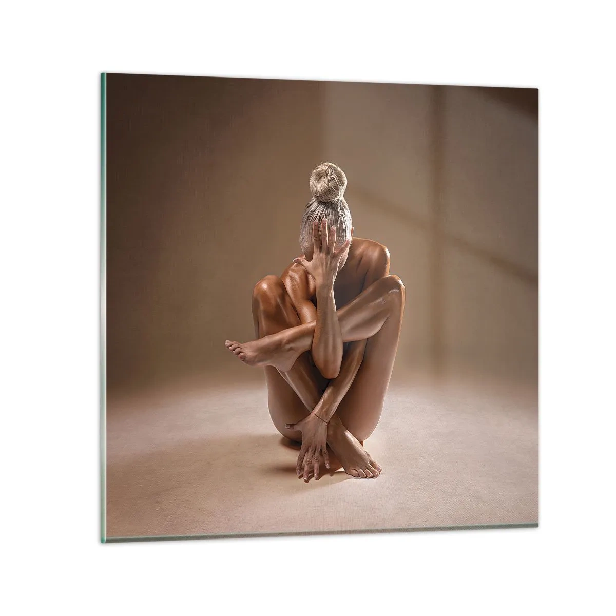 Obraz na skle - Jednota těla a ducha - 40x40 cm