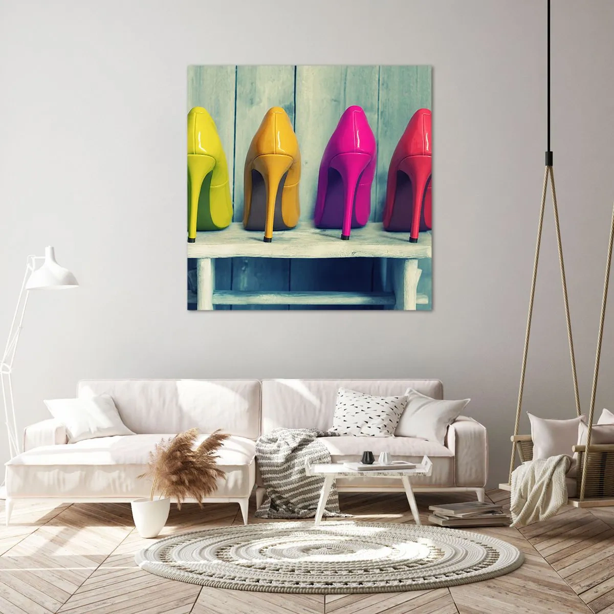 Obraz na plátně - Procházkou po duze - 60x60 cm