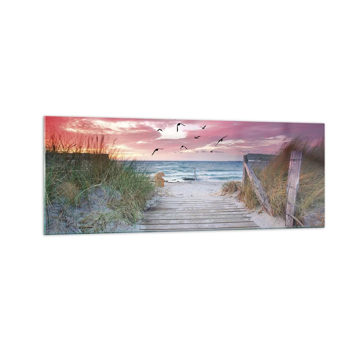 Obraz na skle - Baltská imprese - 140x50 cm