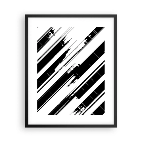 Plakát v černém rámu - Intenzivní a dynamická kompozice - 40x50 cm