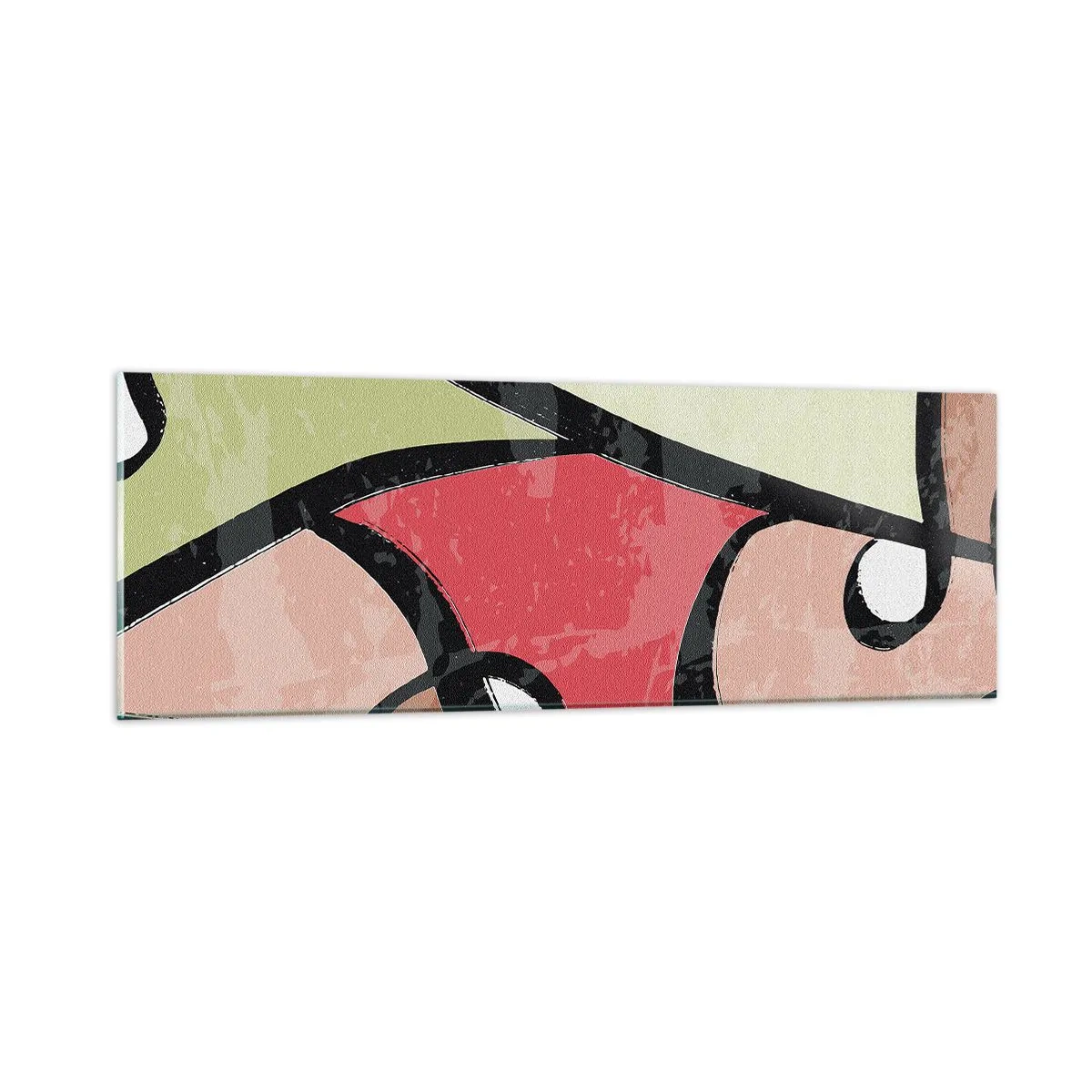 Obraz na skle - Piruety uprostřed barev - 90x30 cm