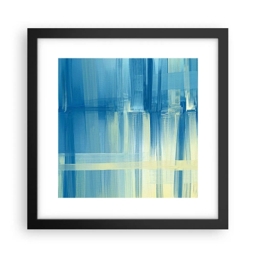 Plakát v černém rámu - Kompozice v tyrkysu - 30x30 cm