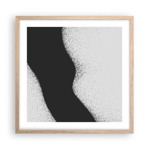 Plakát v rámu světlý dub - Plynulá rovnováha - 50x50 cm