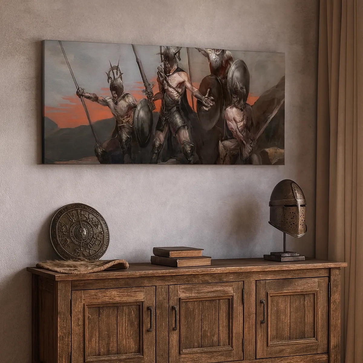 Obraz na plátně - Se štítem nebo na štítu - 30x30 cm