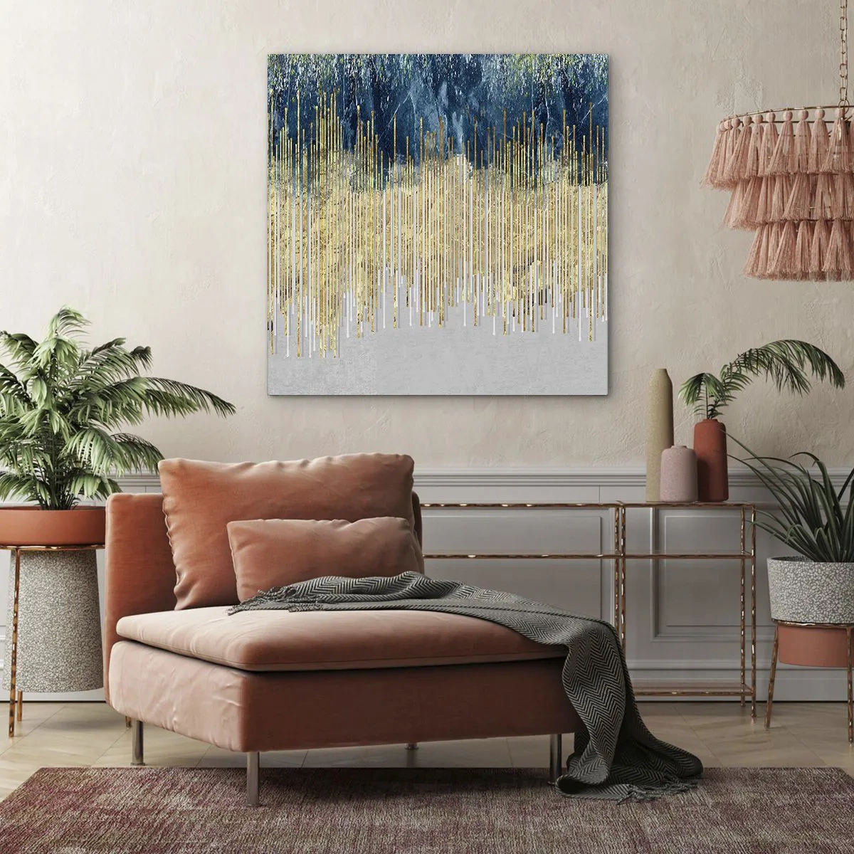 Obraz na plátně - Zlacená hranice - 70x70 cm