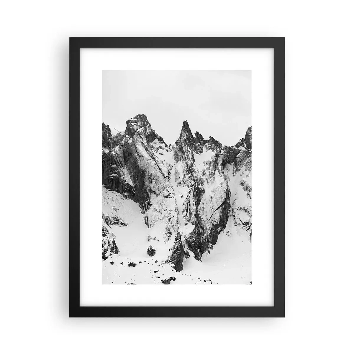 Plakát v černém rámu - Hrozivý žulový hřeben - 30x40 cm
