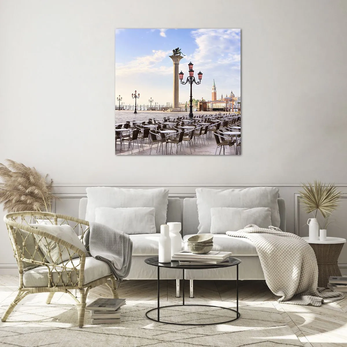 Obraz na skle - Zveme, vše připraveno - 30x30 cm