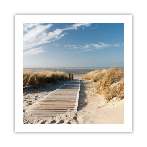 Plakát - Za dunou, v šumění trávy - 50x50 cm