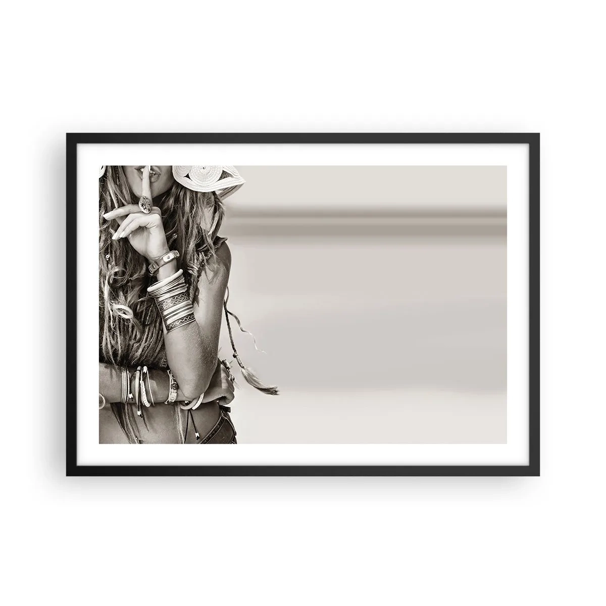 Plakát v černém rámu - Jako dívka - 70x50 cm
