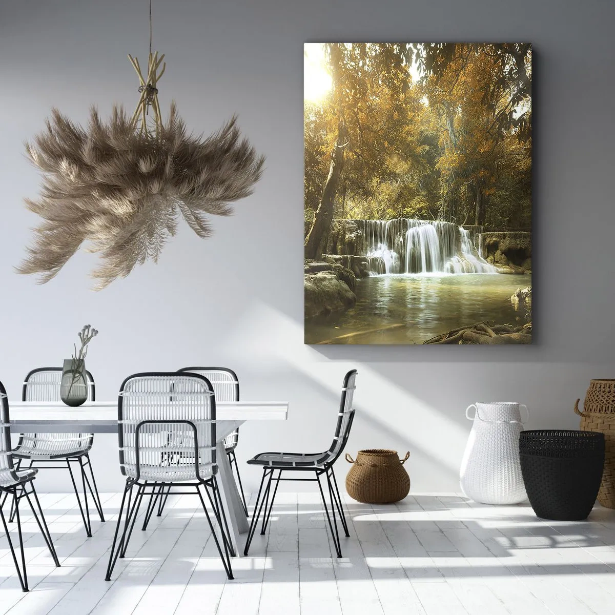 Obraz na plátně - Parkový vodopád - 45x80 cm