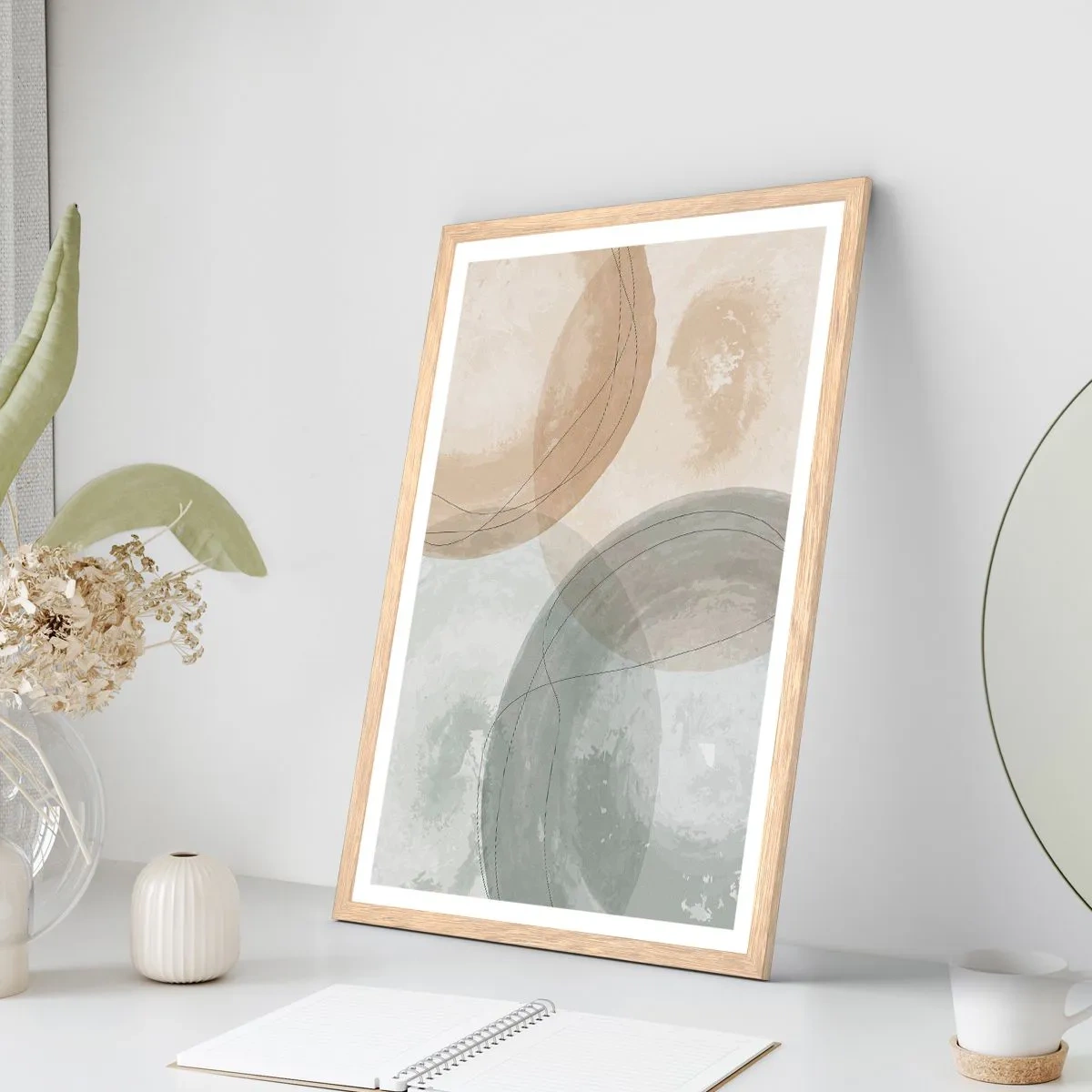 Plakát v rámu světlý dub - Pronikání světů - 50x70 cm