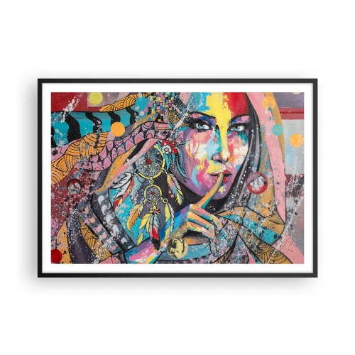 Plakát v černém rámu - Mlč, než pochopíš - 100x70 cm