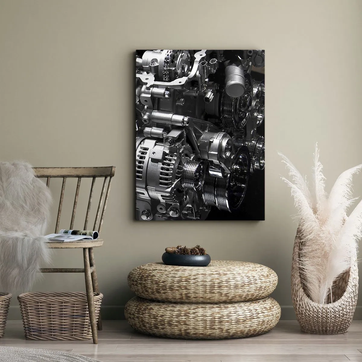 Obraz na plátně - Kovový, krásný, silný - 65x120 cm