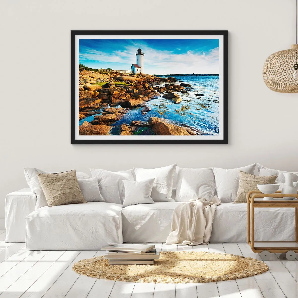 Plakát v černém rámu - Vraťte se šťastně, čekám - 91x61 cm