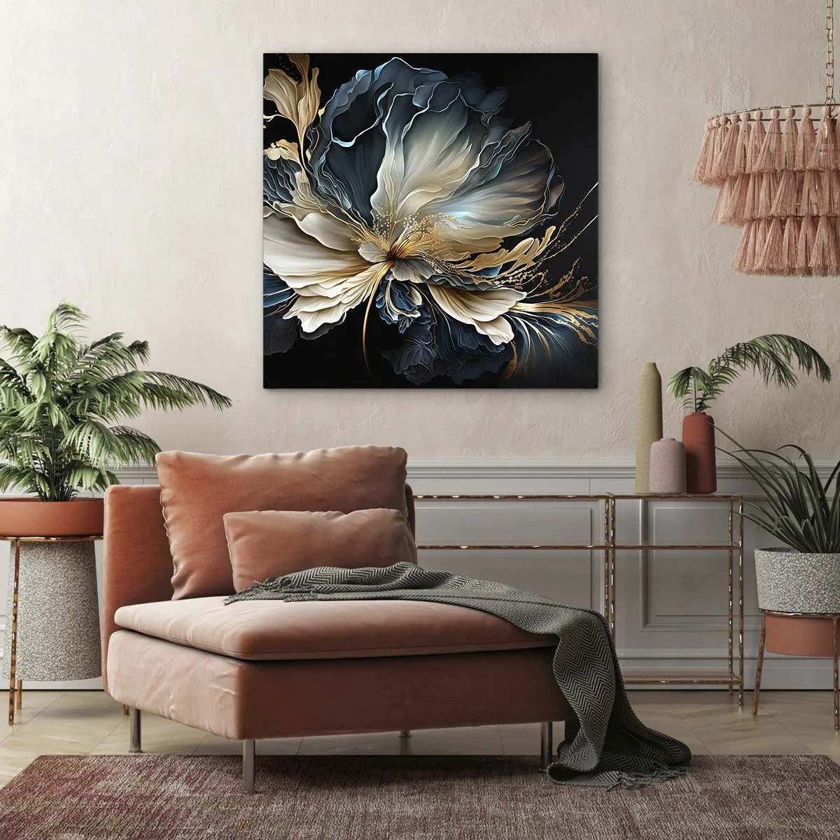 Obraz na plátně - Pohádkový květ kapradí - 70x70 cm