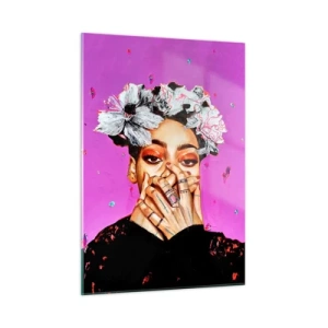 Obraz na skle - Trochu bláznivá - 50x70 cm