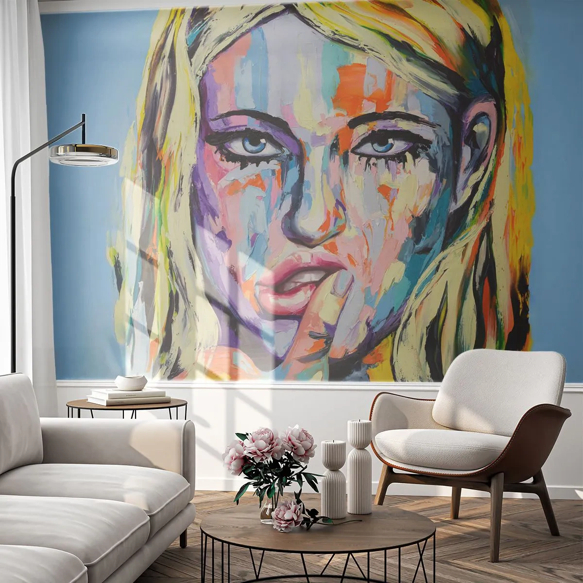 Fototapeta Samolepicí Deluxe Sticker - Podívej se jí přímo do očí - Žena, Portrét ženy, Dívka - 200x140 cm