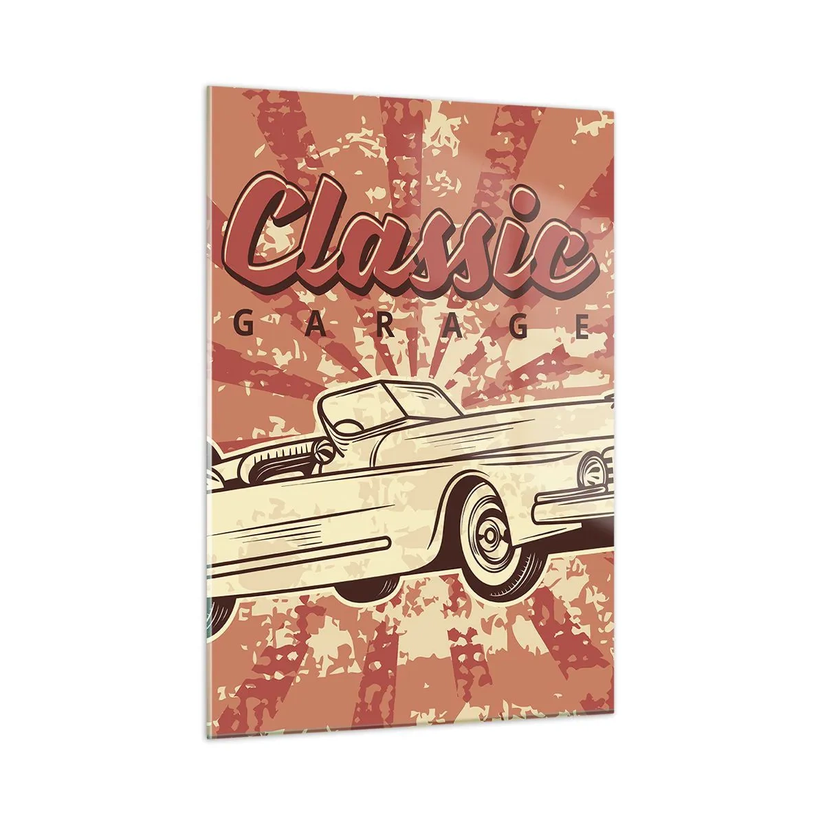 Obraz na skle - V rádiu je Elvis - 50x70 cm