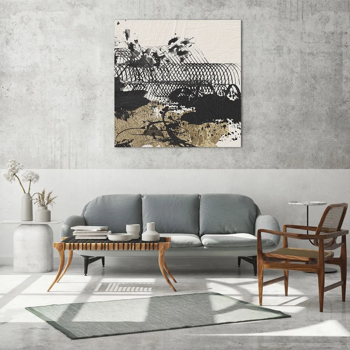 Obraz na skle - Kompozice s vášní - 30x30 cm