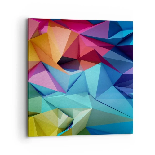 Obraz na plátně - Duhové origami - 70x70 cm