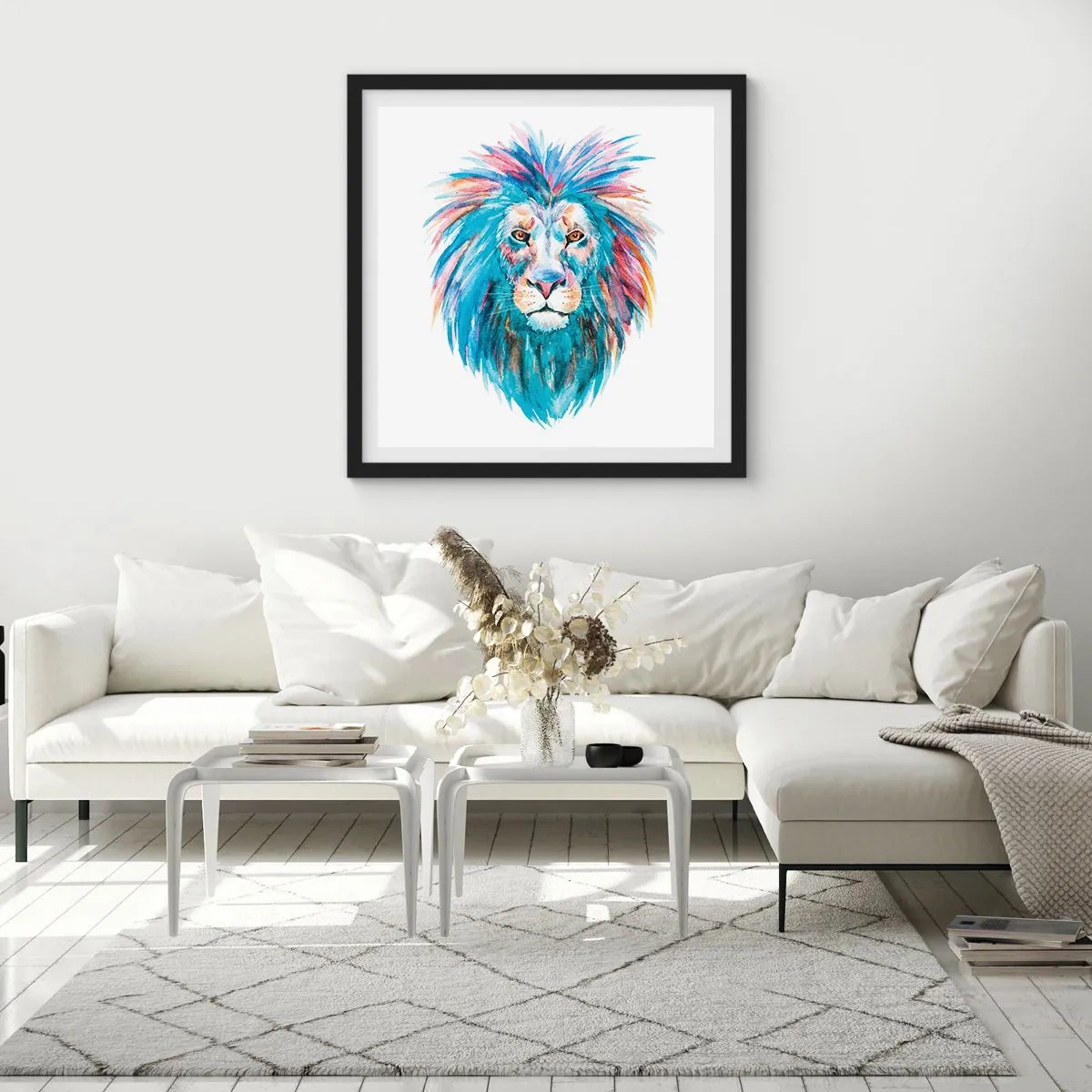 Plakát v černém rámu - Elektrizující aura - 60x60 cm