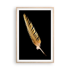 Plakát v rámu světlý dub - Krásne peříčko… - 61x91 cm