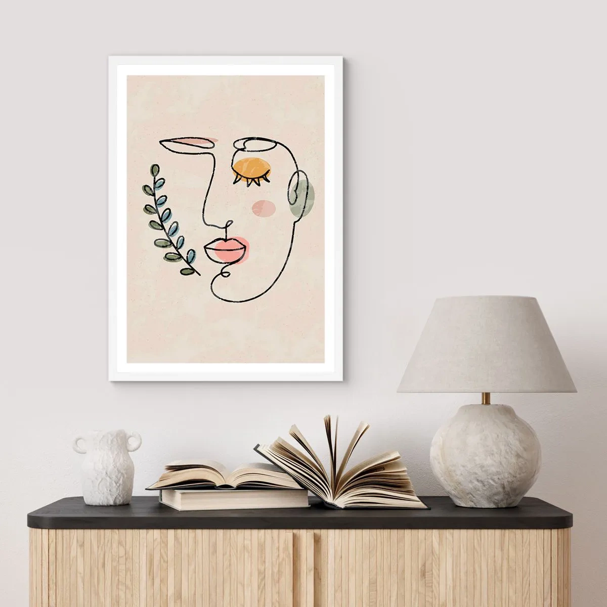 Plakát v bílém rámu - Nalezený klid - 30x40 cm