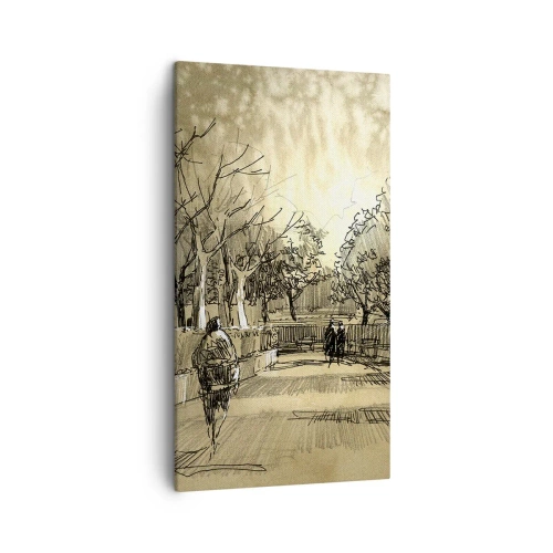 Obraz na plátně - Pírkem zastavený okamžik - 45x80 cm