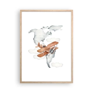 Plakát v rámu světlý dub - V průkopnickém duchu - 50x70 cm