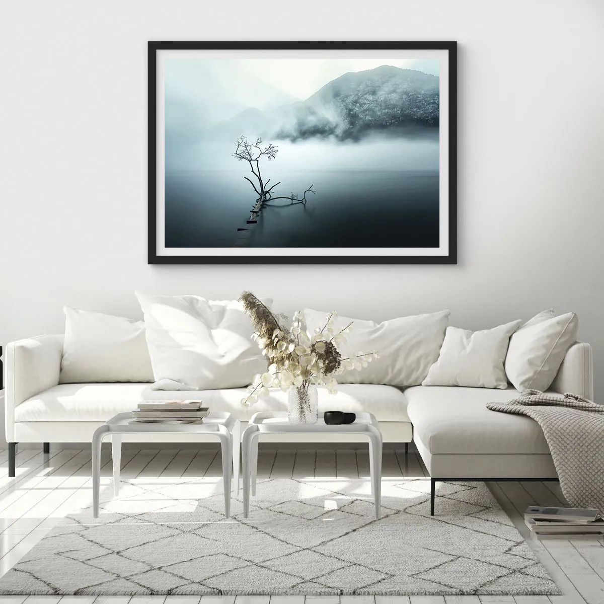 Plakát v černém rámu - Z vody a mlhy - 70x50 cm