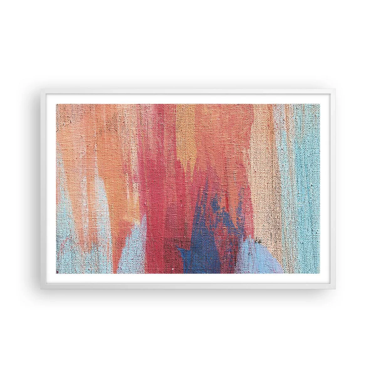 Plakát v bílém rámu - Stékat duhou - 91x61 cm