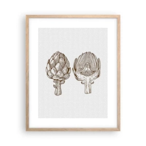 Plakát v rámu světlý dub - Hodiny anatomie - 40x50 cm