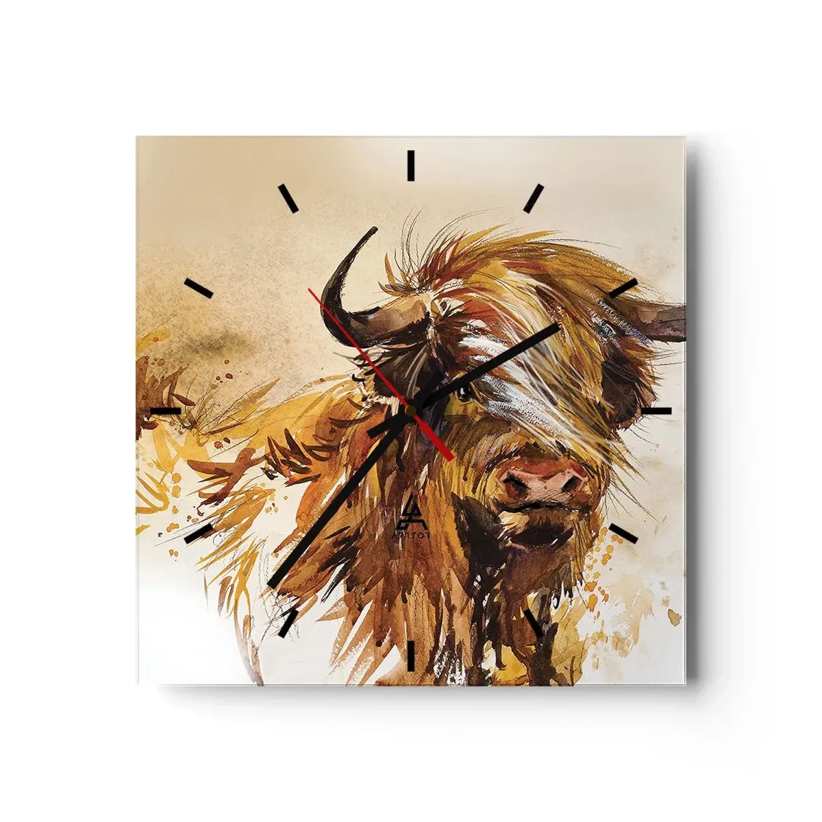 Nástěnné hodiny - Pýcha lovce - 40x40 cm