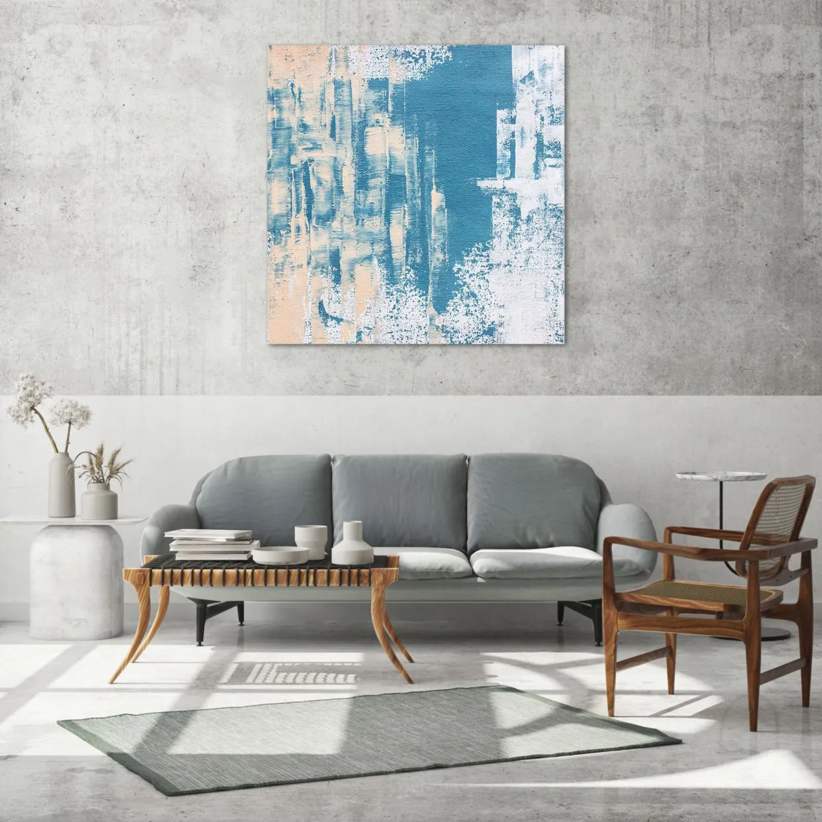 Obraz na skle - Přes rampouch - 40x40 cm