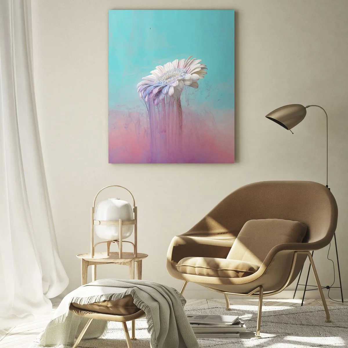 Obraz na skle - Záhrobí květin - 50x70 cm