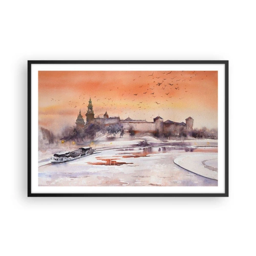 Plakát v černém rámu - Královský západ slunce - 91x61 cm